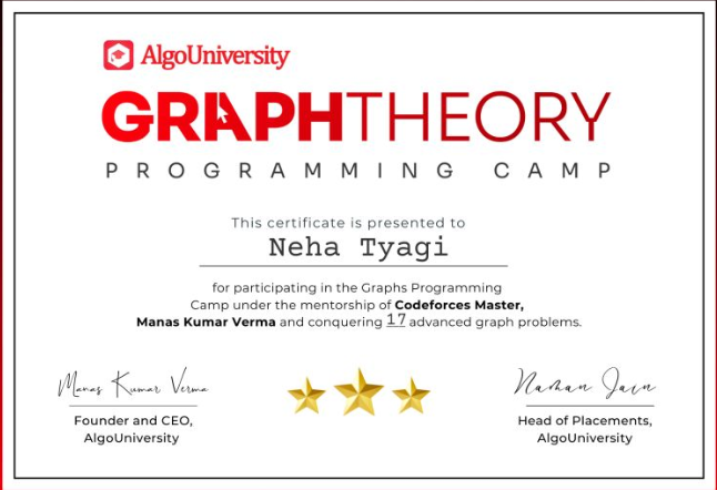 Graph Theory Certificate